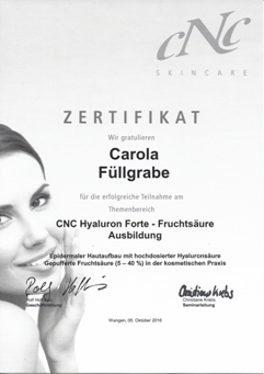 CNC Hyaluron Forte Fruchtsure Ausbildung